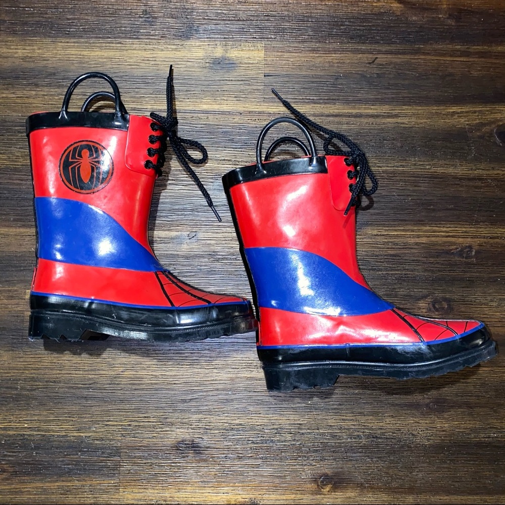 Marvel Spiderman Rain Boots Size 13